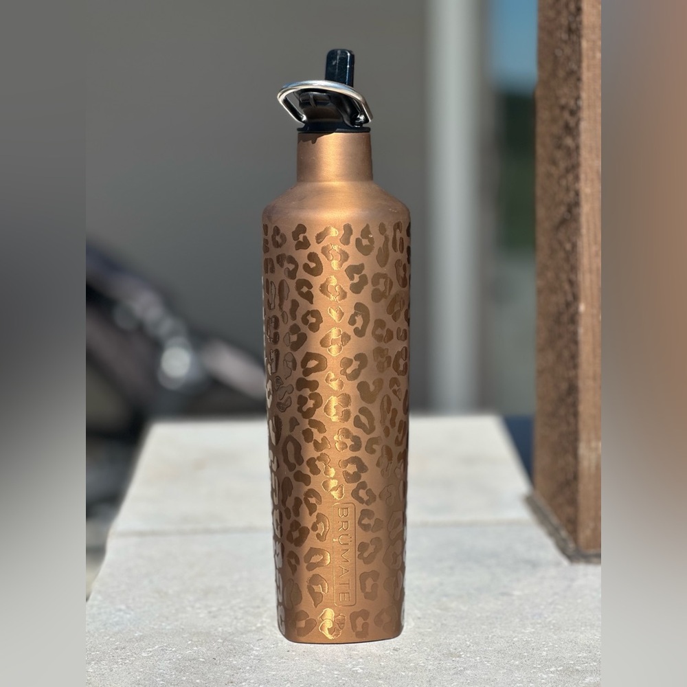BruMate: Gold Leopard Rehydration Bottle